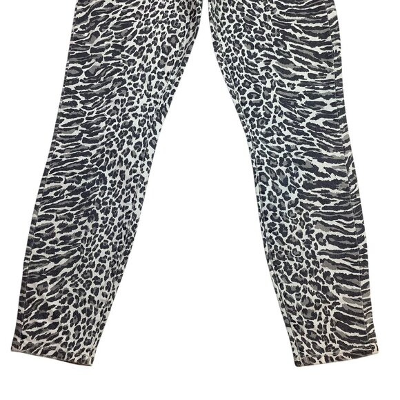 Current/Elliott Leopard Zebra Print Womens 23  Skinny Jeans Distressed Denim - Picture 5 of 11